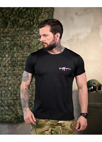 Тактична чоловіча футболка Пістолет чорна No Brand (356509142)
