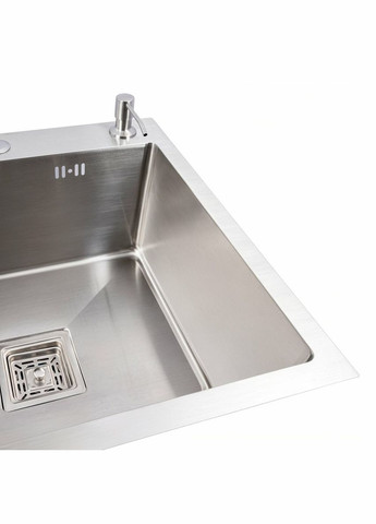 Кухонна мийка нержавійка CM 78*50C R Handmade з поглибленою полицею (3,0/0,8) Valeso (343051722)