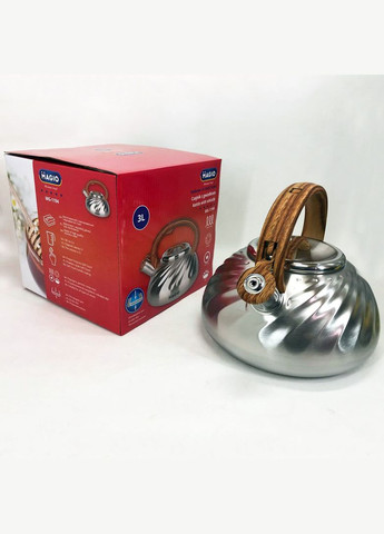 Чайник MG-1194 3 л со свистком, чайник со свистком для индукционной плиты, чайник газовый Magio (364664795)