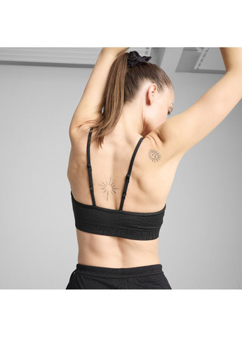 Чорний спортивний бра move cloudspun aop bra women Puma поліестер, еластан