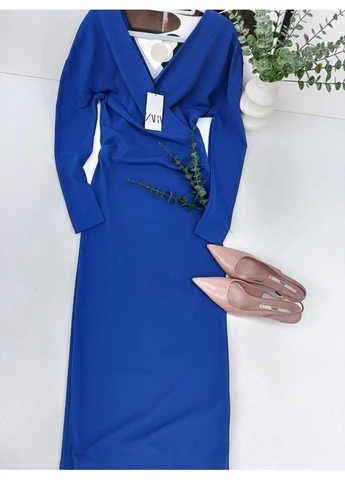 Синя довга сукня електрик Zara