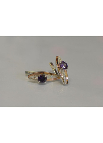 Серебряные серьги с золотыми вставками Silver Style (366814054)