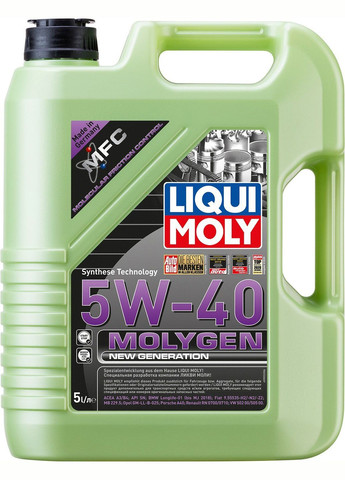 Моторное масло Molygen New Generation (5 л, 5W40) синтетическое (41129) Liqui Moly (294202381)