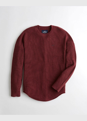 Бордовий демісезонний светр чоловічий - светр hc6768m Hollister