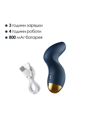 Вакуумний кліторальний стимулятор Pulse Pure Navy Blue, 5 режимів, 5 інтенсивностей у кожному Svakom (369948033)