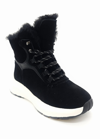 Осенние женские ботинки зимние черные замшевые l-16-2 23,5 см (р) Lonza