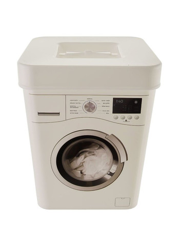 Емкость для хранения стирального порошка большой контейнер органайзер ведерко в форме стиральной машинки на 3,5 литра No Brand (362561951)