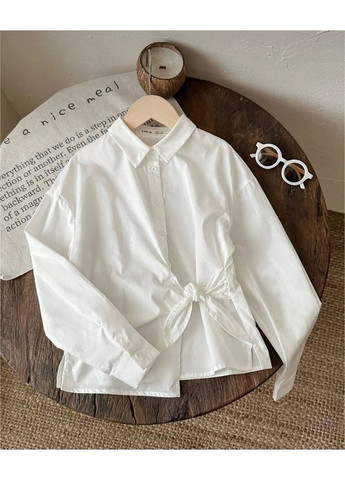 Белая стильная белая блузка из котона No Brand 368