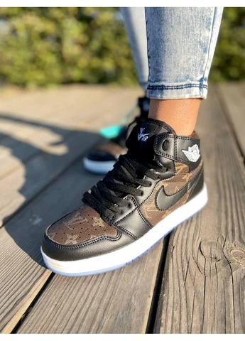 Комбіновані літні кросівки nike air jordan 1 mid x lv найк аір джордан No Brand