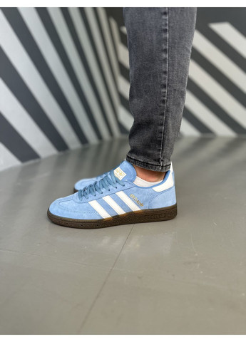 Белые демисезонные кроссовки мужские adidas spezial handball blue white адидас специал No Brand