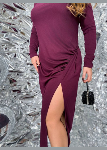 Бордовое деловое, повседневный, кэжуал, вечернее женское платье силуэтная No Brand