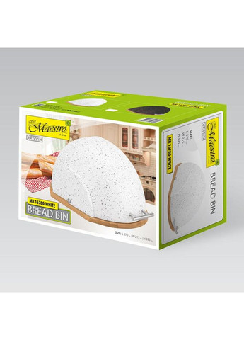 Хлебница MR-1678G-WHITE 21.5х37х39,5 см белая Maestro (361025483)