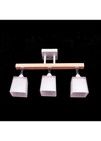 Люстра в стиле лофт на 3 лампочки N5279/3/WT+WOOD No Brand (352229889)