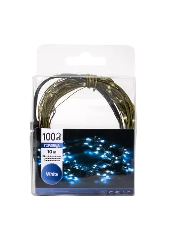 Гірлянда "Роса" 100 LED, біла, 10 м, від USB ELISEY (408703545)