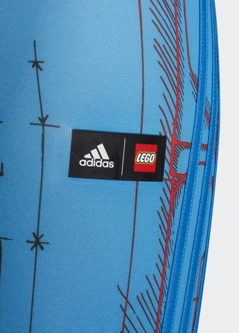 Синие демисезонные леггинсы x lego® tech pack adidas