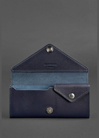 Жіночий шкіряний гаманець Керрі 1.0 темно-синій (A-026615) BlankNote (328444848)