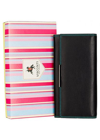 Кошелек женский кожаный черного цвета Visconti (336377526)