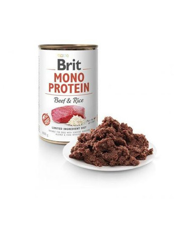 Влажный корм Brit Mono Protein Beef & Rice для собак, с говядиной и рисом, 400 г (*) Brit Care (322589958)