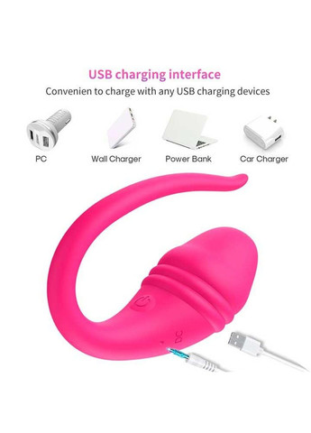 Розовое Смарт виброяйцо Love Spouse USB 9 режимов – Смарт вибраторы No Brand (288538187)