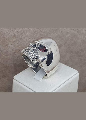 Серебряная мужская печать Череп. 60002РЧ Vegas (337171905)