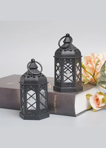 Настільна лампа свічка в стилі ретро чорного кольору No Brand (278654746)