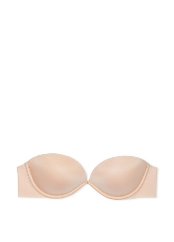 Бежевый бюстгальтер с пуш-ап bare every-way strapless bra бежевый Victoria's Secret