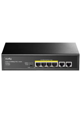 Комутатор FS1006P, 6 портовий 10/100M PoE+Switch 60W Cudy (396881198)