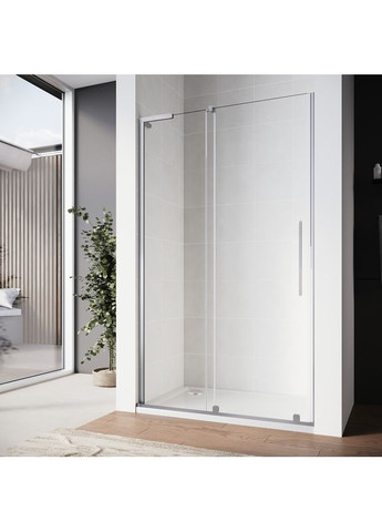 Дверь в нишу Walk-In раздвижная SR SD07-120x200-R-TR-01 прозрачное стекло Easy Clean 8мм Хром (KR5773) KOER (369932929)