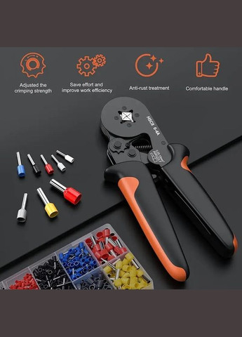 Кліщі обтискні кримпер для наконечників 0.25-10 мм2 обжимний інструмент HSC8 6-4А (R051305) No Brand (330778701)