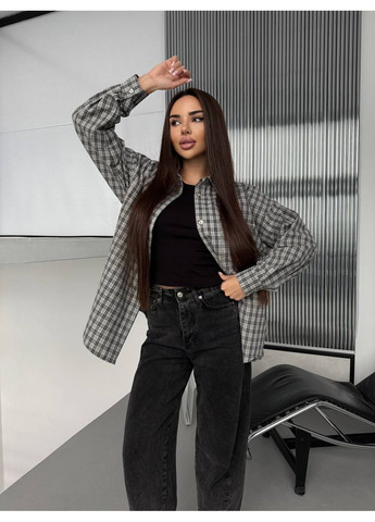 Серая рубашка No Brand