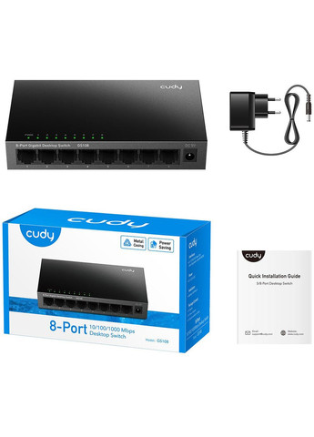 Комутатор GS108, 8-Port Gigabit Metal Switch Cudy (314979989)