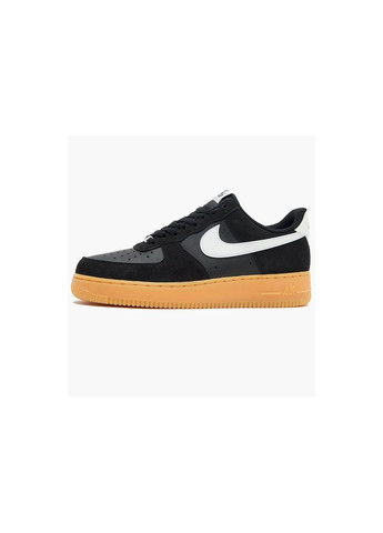 Чорні кросівки чоловічі air force 1 low 07 lv8 summit white gum black Nike