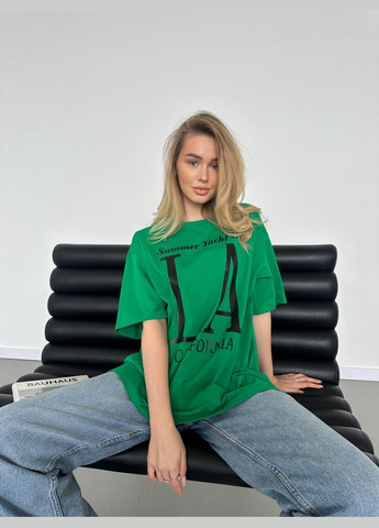 Зеленая женская базовая футболка цвет зеленый р.42/46 452938 New Trend