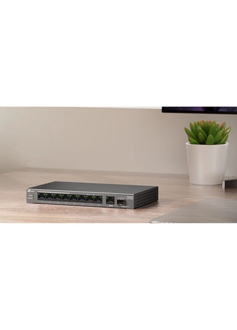 Коммутатор 10 портов 8 PoE 61 Вт без вентилятора TP-Link (393510355)