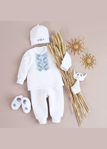 Теплий комплект вишитий на хрестини для хлопчика хлопчику Ladan (301026516)