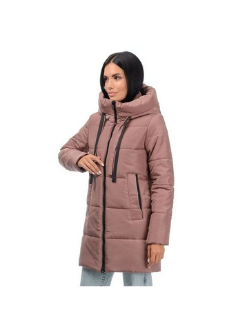 Кофейная зимняя зимняя женская куртка молодежная SK