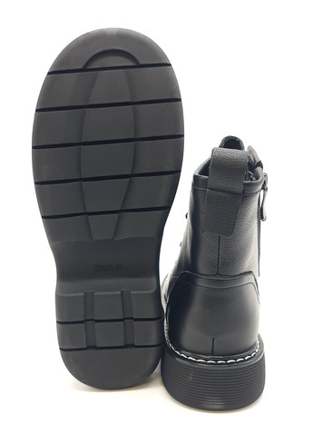 Жіночі черевики на овчині чорні шкіряні BV-15-13 23 см (р) Boss Victori (259299604)