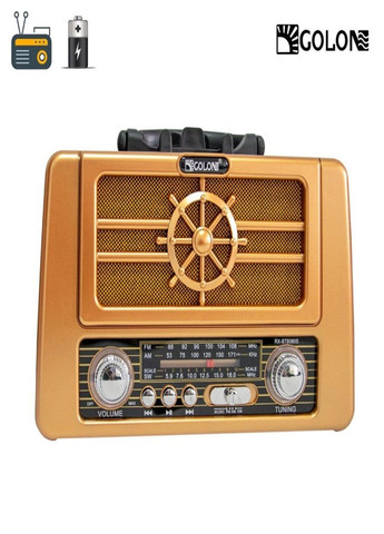 Портативный акумуляторный радиоприемник RX 8080S с солнечной панелью Golon (305836490)