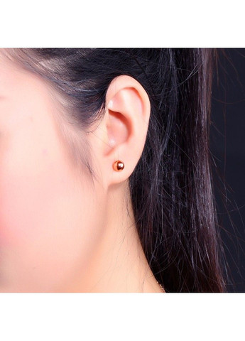 Сережки кулі з нержавіючої медичної сталі ES-001 No Brand (299330559)