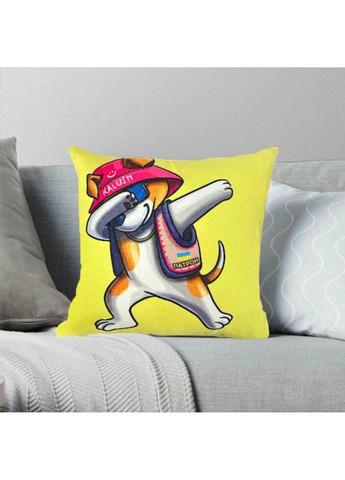 Подушка патріотична 3D "Пес Патрон Kalush" 2727_D 12778 35х35 см жовта Fashion (297158666)
