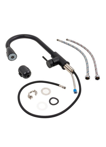 Кухонний змішувач F001B (з висувним виливом) Platinum (342071026)