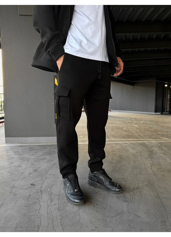 Зимний мужской костюм Jack с начесом серый черный No Brand (365769351)