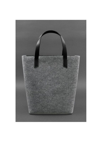 Фетровая сумка женская через плечо шоппер D.D. с кожаными черными вставками BlankNote (302008892)