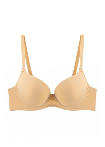 Бежевый брасьер бюстгальтер Obrana с косточками