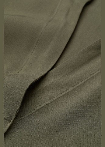 Оливкова (хакі) сукня з к/р H&M однотонна