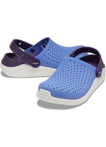 Голубые кроксы literide clog c10-27-17.5 см lapis mulberry 205964 Crocs