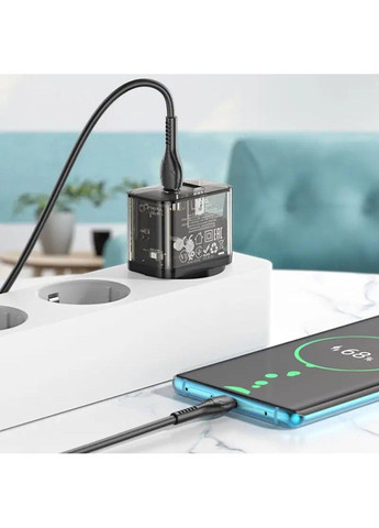 Зарядное для гаджетов с быстрой зарядкой N34 PD20W+QC3.0 с кабелем Type-C в комплекте Hoco (367724277)