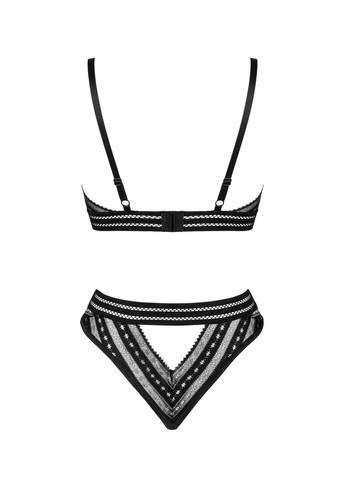 Чорний демісезонний еротичний комплект білизни natilya 2-pcs розмір Obsessive