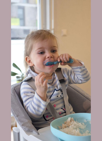 Силиконовая эргономичная ложка Babycook 2, синий () Beaba 913426 (328398515)