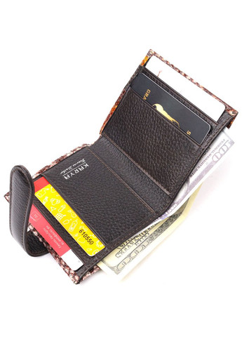 Отличный женский кошелек из натуральной фактурной кожи 20947 Коричневый Karya (313860634)